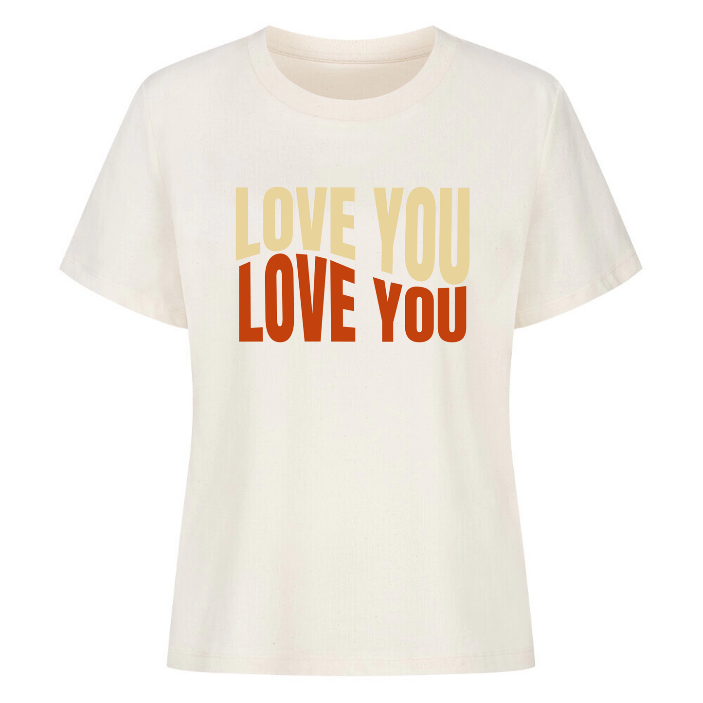 Personalisiertes Premium Organic Damen T-Shirt mit Retro Wavy Wunschtext im Vintage Stil