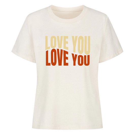 Personalisiertes Premium Organic Damen T-Shirt mit Retro Wavy Wunschtext im Vintage Stil
